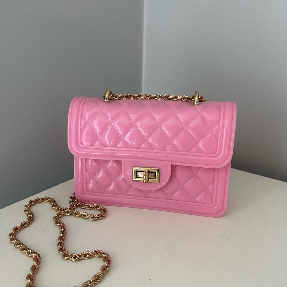 Pink Quilted Chain Bag